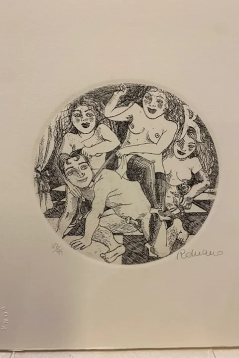 Acrostico d'amore 5 acqueforti commentate da Ugo Moretti.