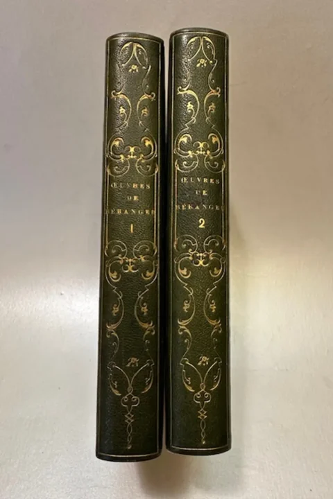 Oeuvres completes de P. J. De Beranger. Nouvelle edition ornée de 44 gravures sur acier. Tome premier et second.