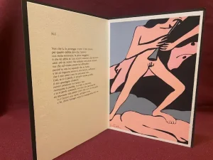 Sonetto 42 nella traduzione di Roberto Sanesi con una serigrafia di Elio Santarella.
