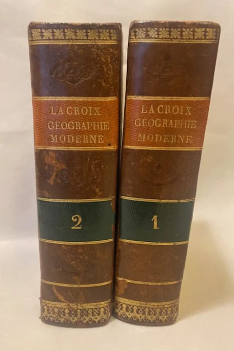 Géographie moderne, précédée d'un petit traité de la sphère et du globe, et d'une explication des termes de marine et de navigation, ornée de traits d'histoire naturelle et politique; d'une Géographie Sacrée; d'une Géographie Ecclésiastique... Avec une table des longitudes et latitudes des principales villes du monde . Par M. l'Abbé Nicolle de la Croix; revue par J. L. Barbeau de la Bruyere.
