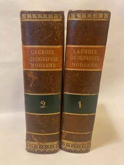 Géographie moderne, précédée d'un petit traité de la sphère et du globe, et d'une explication des termes de marine et de navigation, ornée de traits d'histoire naturelle et politique; d'une Géographie Sacrée; d'une Géographie Ecclésiastique... Avec une table des longitudes et latitudes des principales villes du monde . Par M. l'Abbé Nicolle de la Croix; revue par J. L. Barbeau de la Bruyere.