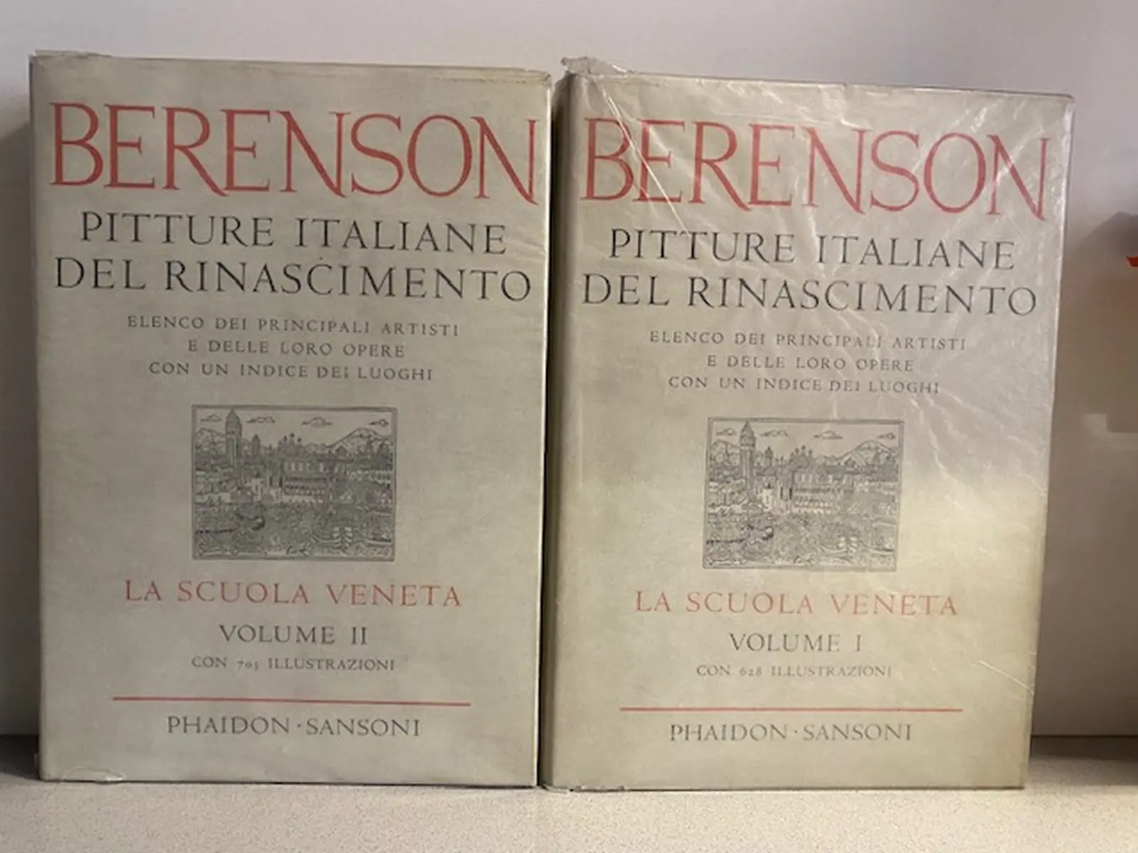 PITTURE ITALIANE DEL RINASCIMENTO: LA SCUOLA VENETA : Elenco dei principali artisti e delle loro opere con un indice dei luoghi. VoLL. I-II