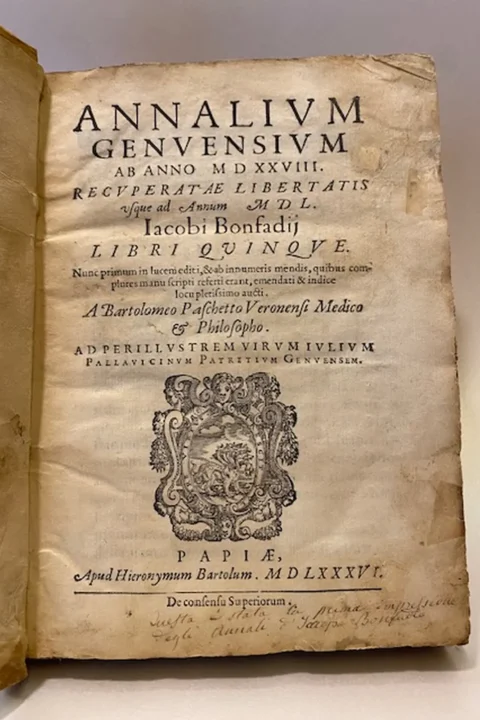 Annalium Genuensium ab anno MDXXVIII recuperatae libertatis usque annunm MDL. Libri quinque.