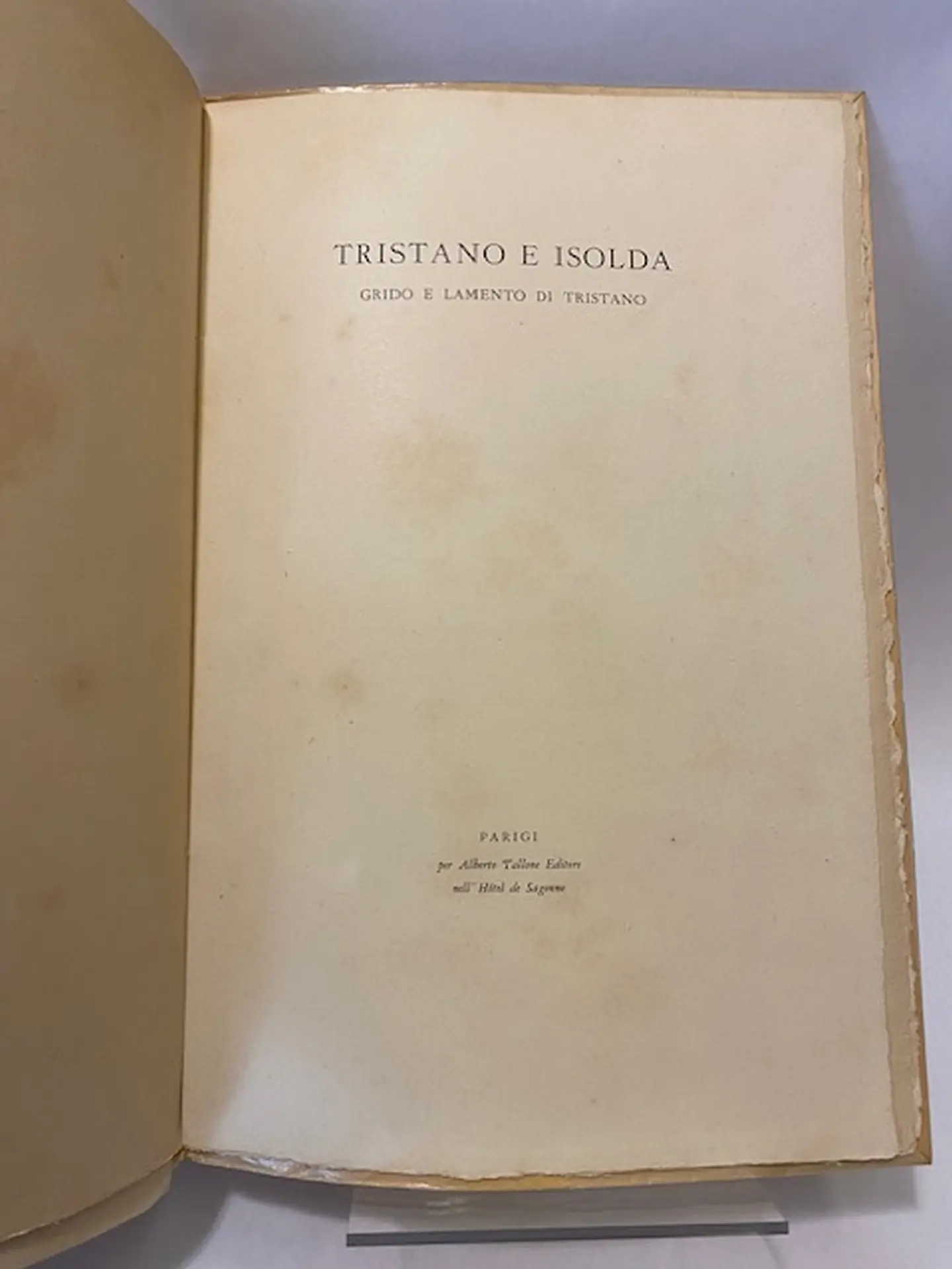 Tristano e Isolda. Grido e lamento di Tristano.