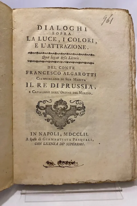 Dialoghi sopra la luce, i colori e l'attrazione.
