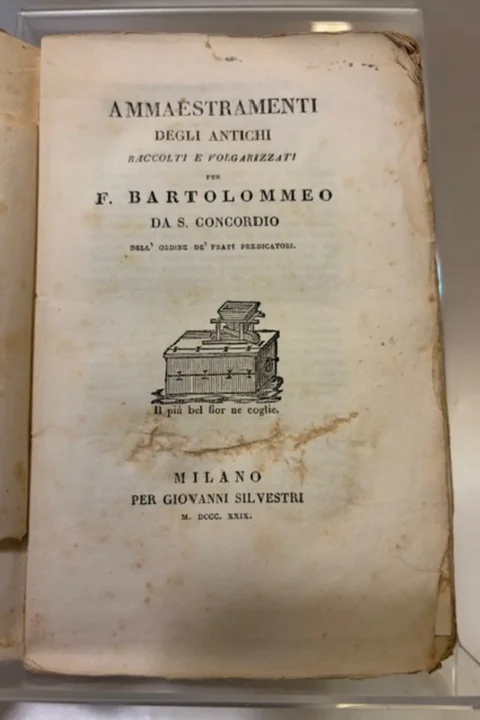 Ammaestramenti degli antichi raccolti e volgarizzati per (…). 