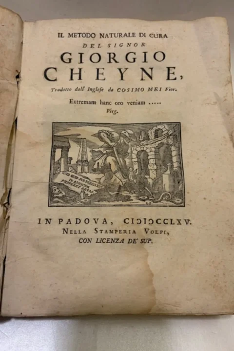 Il metodo naturale di cura del Signor Giorgio Cheyne tradotto dall'inglese da Cosimo Mei fiorentino.   