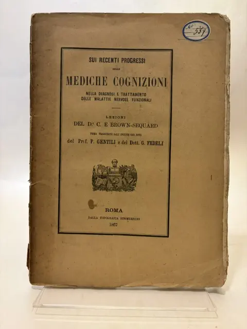 Sui recenti progressi delle mediche cognizioni nella diagnosi e trattamento delle malattie nervose.