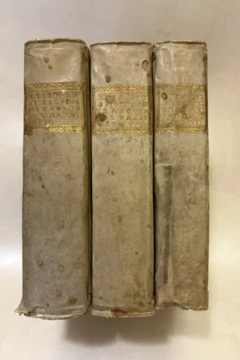 L'epistole di Marco Tullio Cicerone a' familiari in volgar toscano recate a riscontro del testo Latino, ed illustrate con note per Alessandro M. Bandiera…Tomo I-II-III. CON: Dolethus Stephanus. Formulae linguae latinae elegantiores (pubblicato come tomo terzo o supplemento d'Osservazioni aggiunte alla versione toscana dell'Epistole di Cicerone)